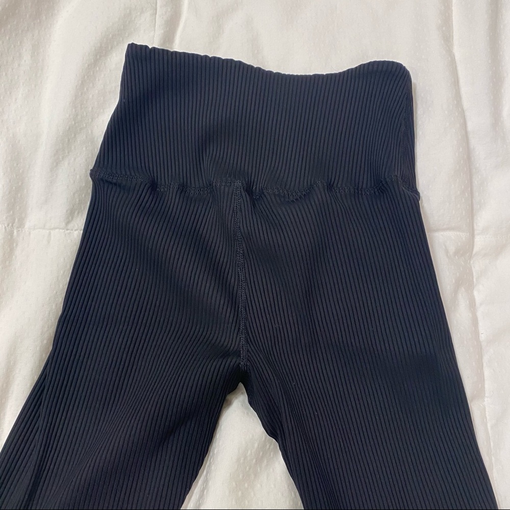 Carbon38 ribbed high waist leggings black size S